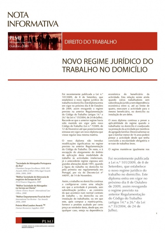 Fundos de Compensação do Trabalho - Notas Informativas - Conhecimento - PLMJ Transformative legal experts